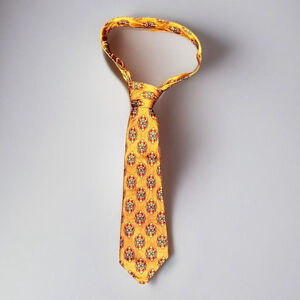 Vintage Men’s Silk Necktie Wembley Gold with Red Print 40s, 50s